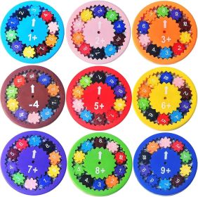 Math Fidget Spinners, Addition and Subtraction Fidget, The Fidget Game, Classroom prizes,9pcs,Colorful Version, Math Games for Kids 5-12