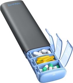 Weekly Travel Pill Organizer, Ideer fit Small Pill Box 7 Day, Portable Pill case, Daily Medicine Box, Drawer Design Pill Container